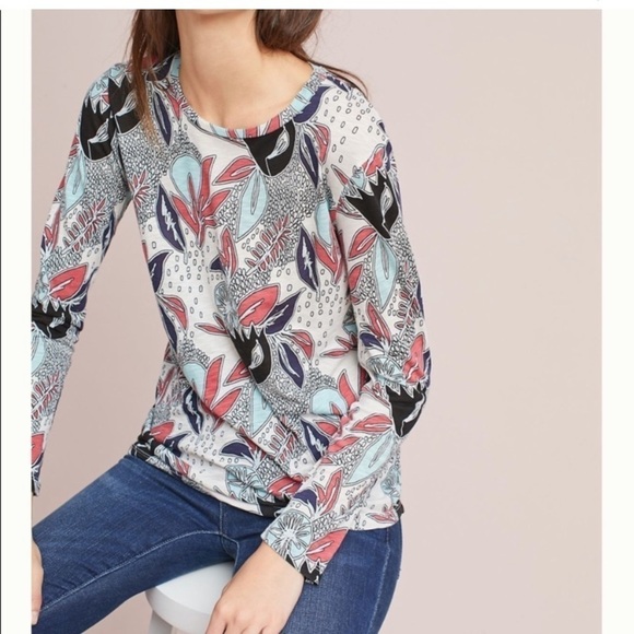 STATESIDE • Women’s Supima Cotton Printed Long Sleeve Top Size Medium - Picture 1 of 7